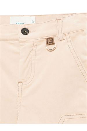 Pantalone in cotone beige FENDI KIDS | BMF233AS5BF1P2P